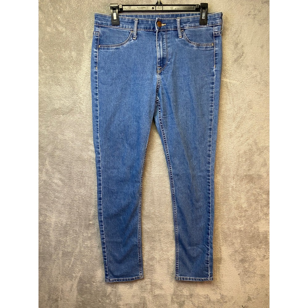 H&M Jeans Women 30 Skinny‎ Ankle Blue Regular Waist Stretch Denim EUC
